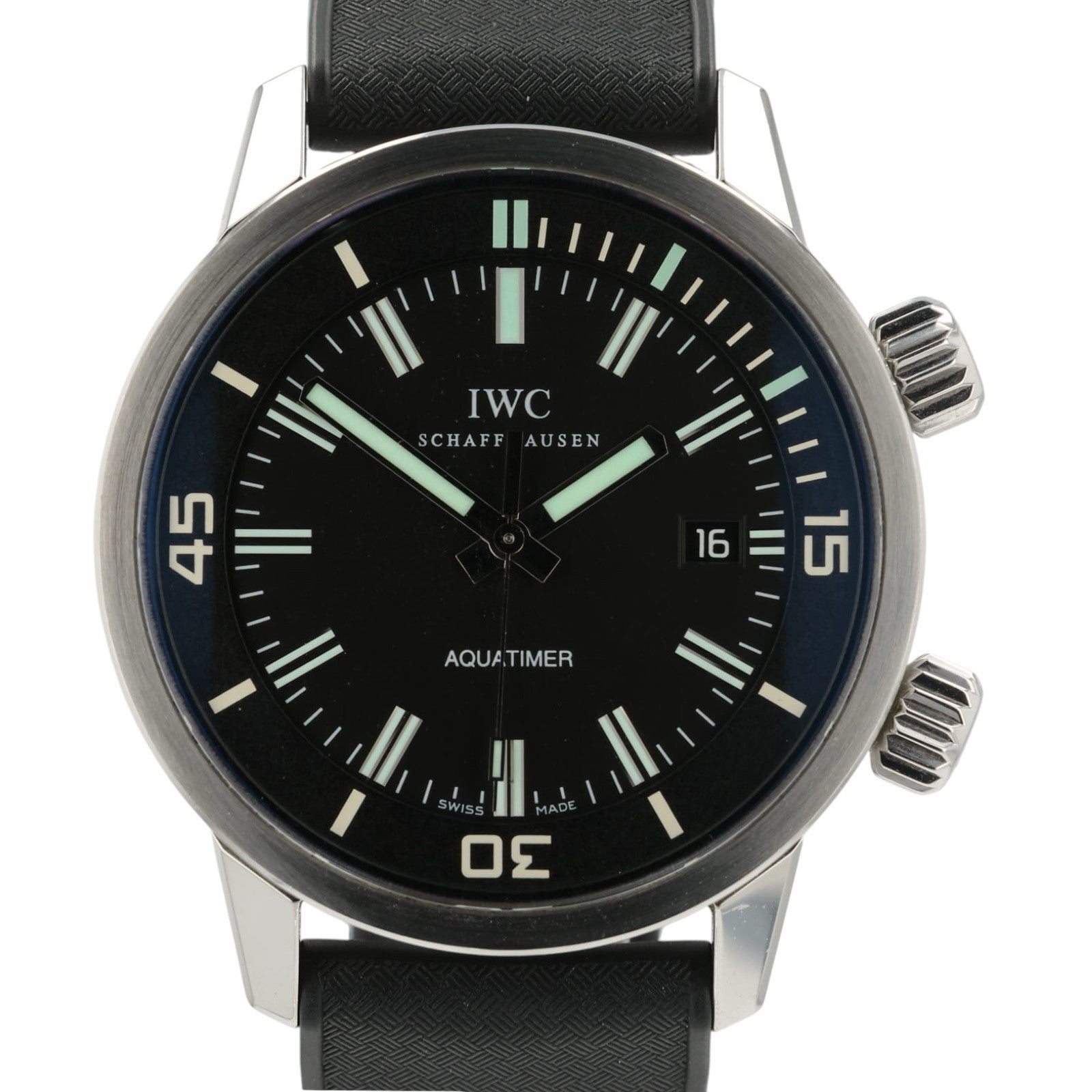 IWC Vintage Aquatimer Black Dial Stainless Steel 44mm Automatic Men’s IW323101