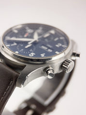 IWC Pilot Chronograph Steel Blue Dial 43mm Automatic Men's Watch IW377714