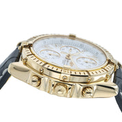 Breitling Crosswind Chronograph 18k Yellow Gold White Dial 44mm Automatic K13055