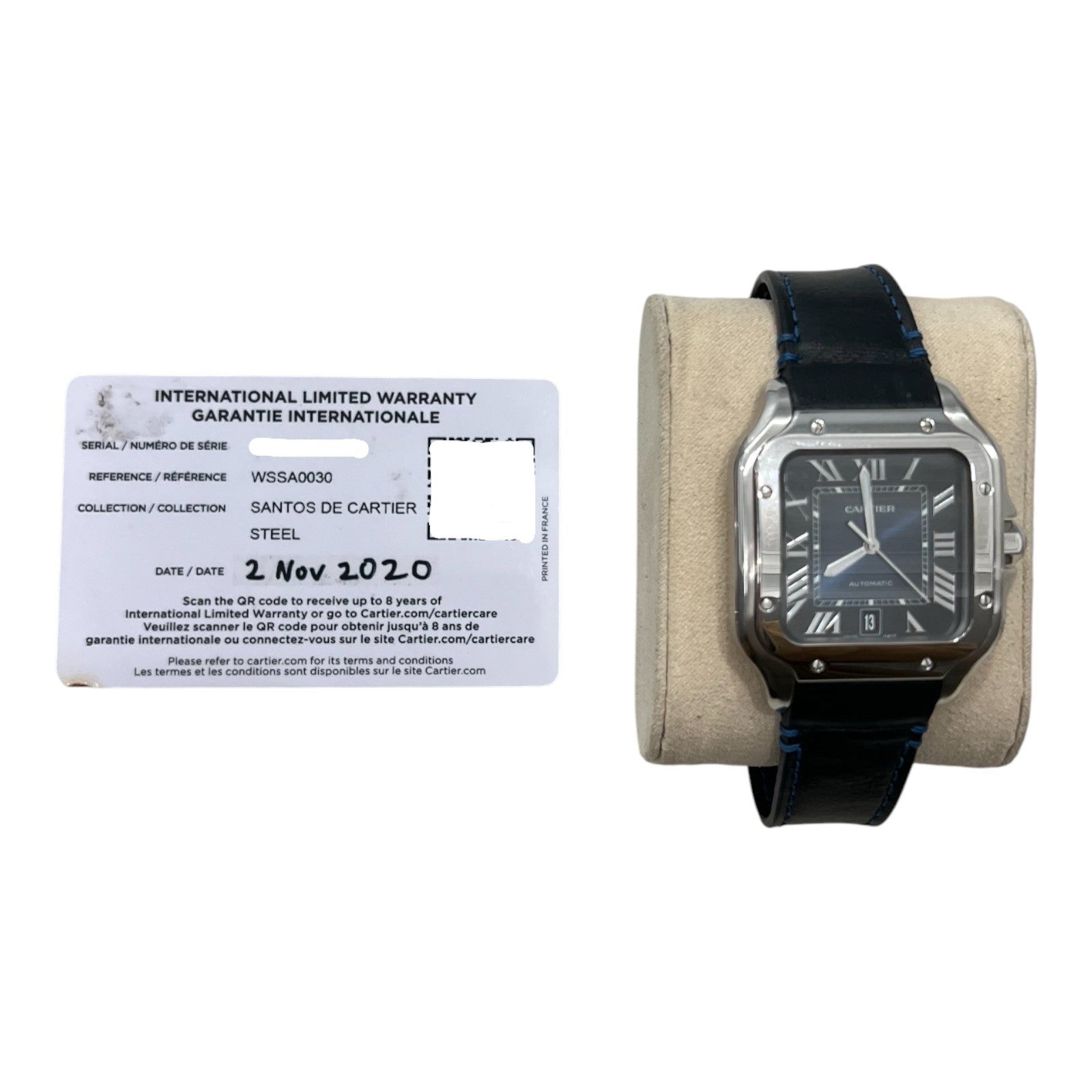 Cartier Santos Gradient Blue Dial Stainless 40mm Automatic Men’s Watch WSSA0030