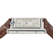 Cartier Tank Basculante Silver Dial Steel 24x36mm Quartz Men’s Watch W1011258