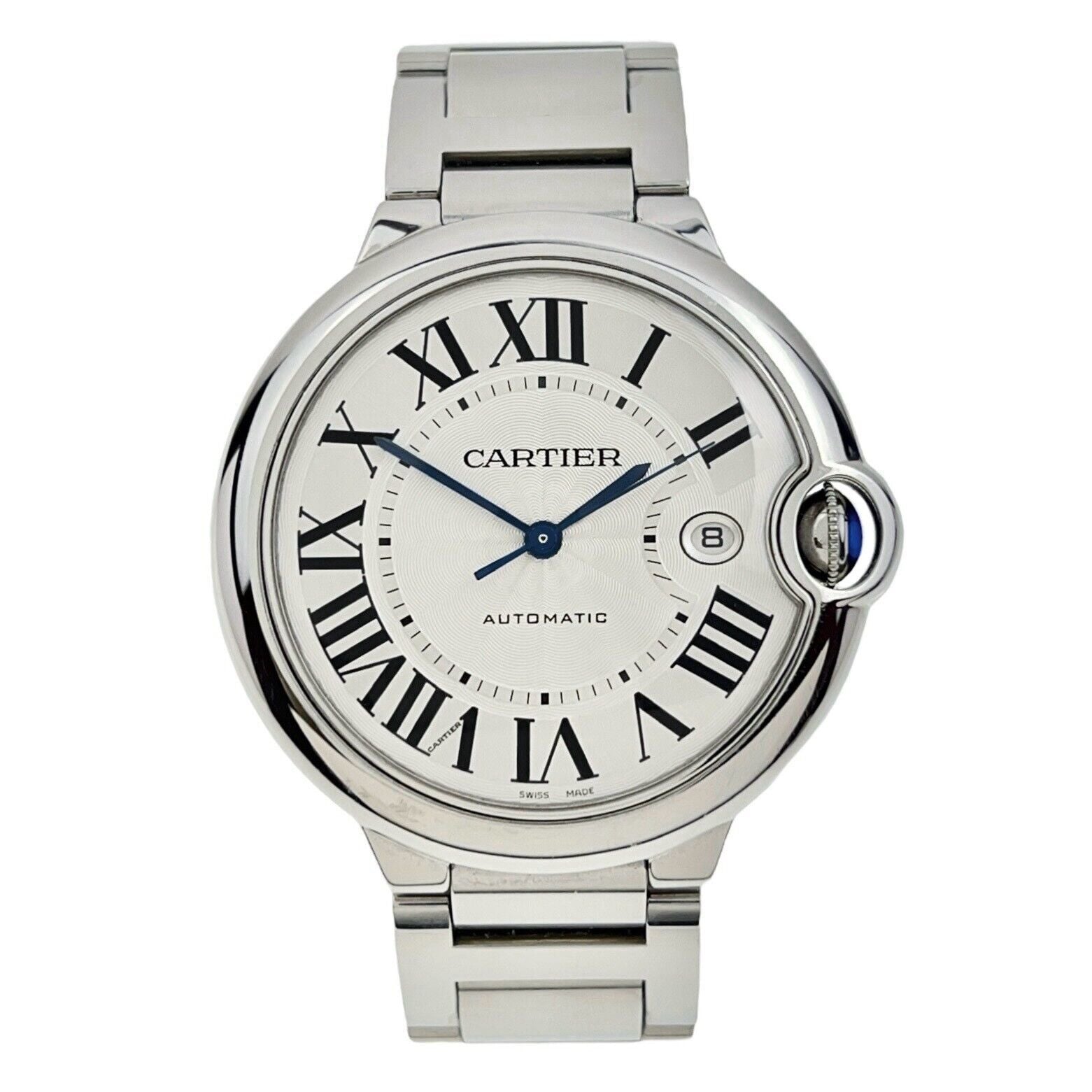 Cartier Ballon Bleu Stainless Steel Roman Dial 42mm Automatic Men’s Watch 3001