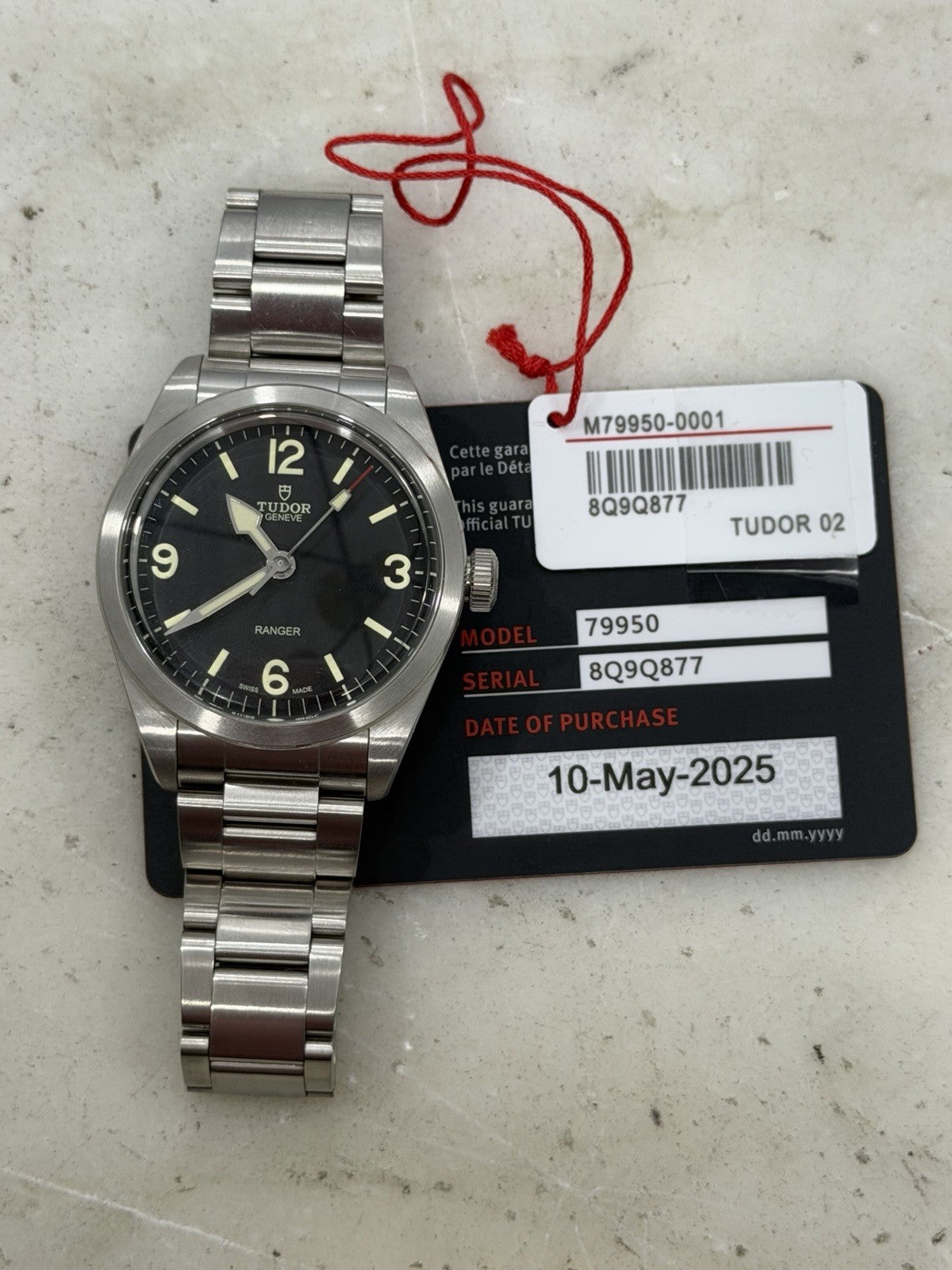 2025 Tudor Ranger 39mm Stainless Steel 79950 Black Dial Automatic Mens Watch
