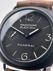 Panerai Black Seal Ceramic 45mm Manual Wind Men’s Leather Band Watch PAM00292