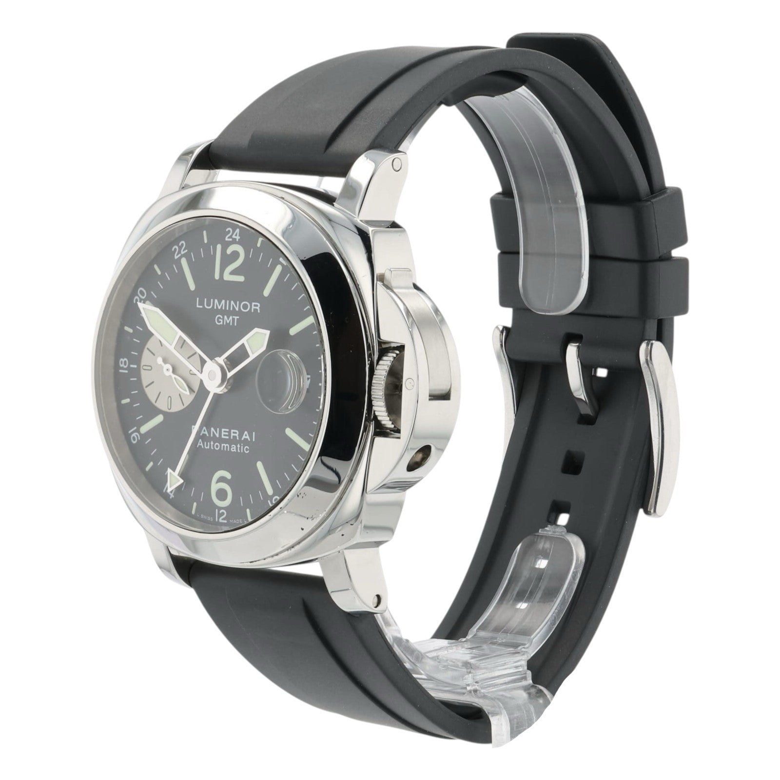 Panerai Luminor GMT Black Dial Stainless Steel 44mm Automatic Mens PAM00088