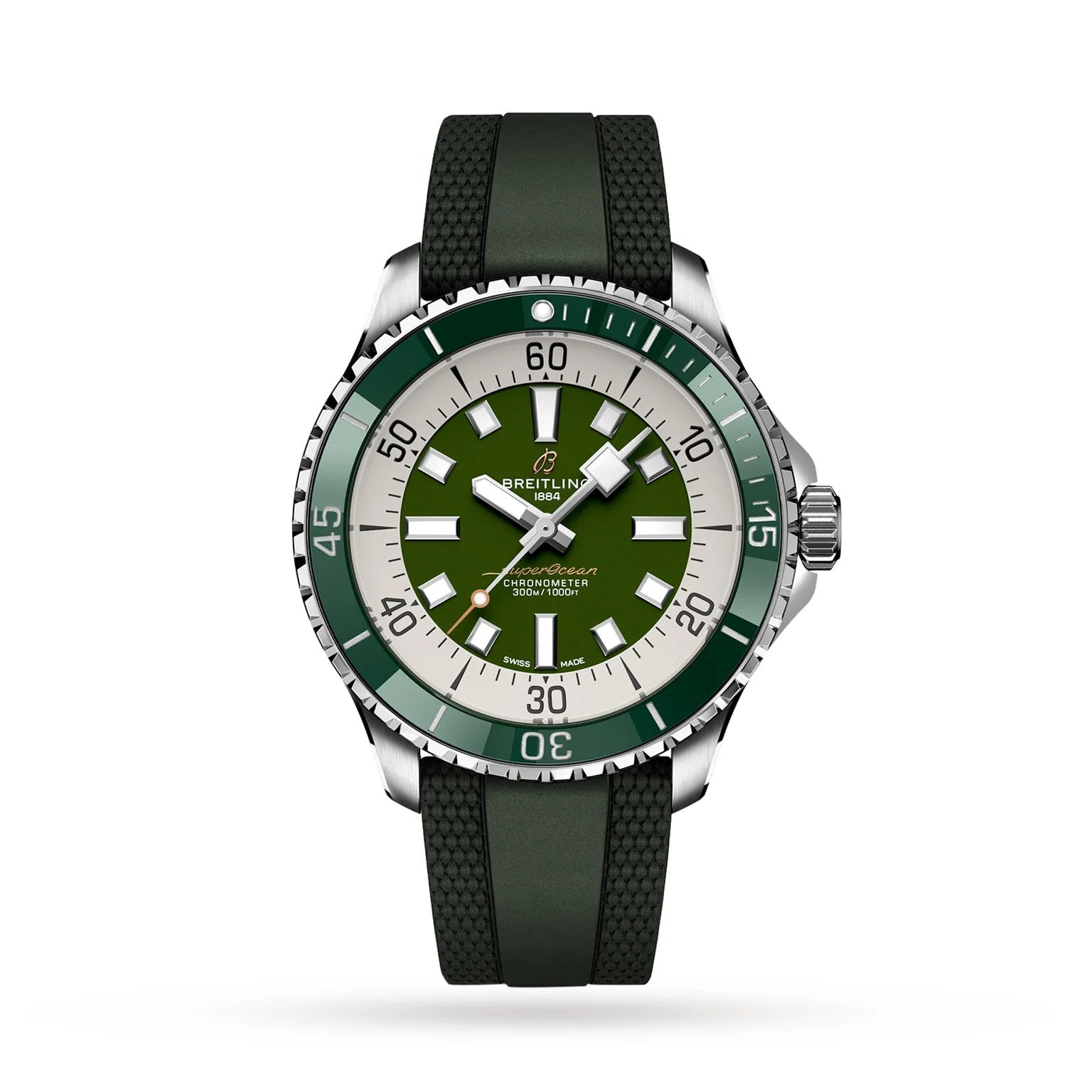 Breitling Superocean Green Dial 44mm Automatic Men's Watch A17376