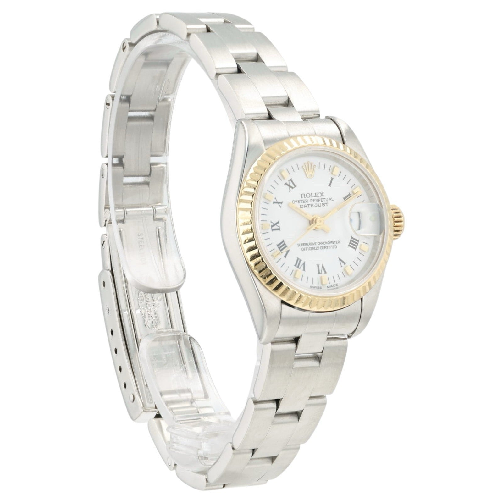 Rolex Lady-Datejust White Dial 18k Yellow Gold & Steel 26mm Automatic 69173