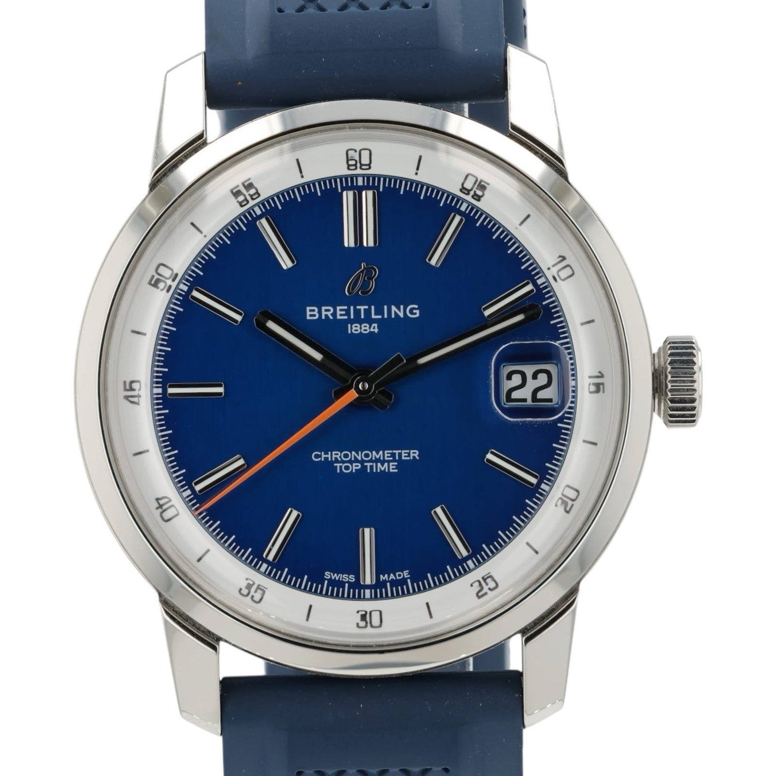Breitling Top Time Blue Dial Stainless Steel 38mm Automatic Men’s Watch AB3113
