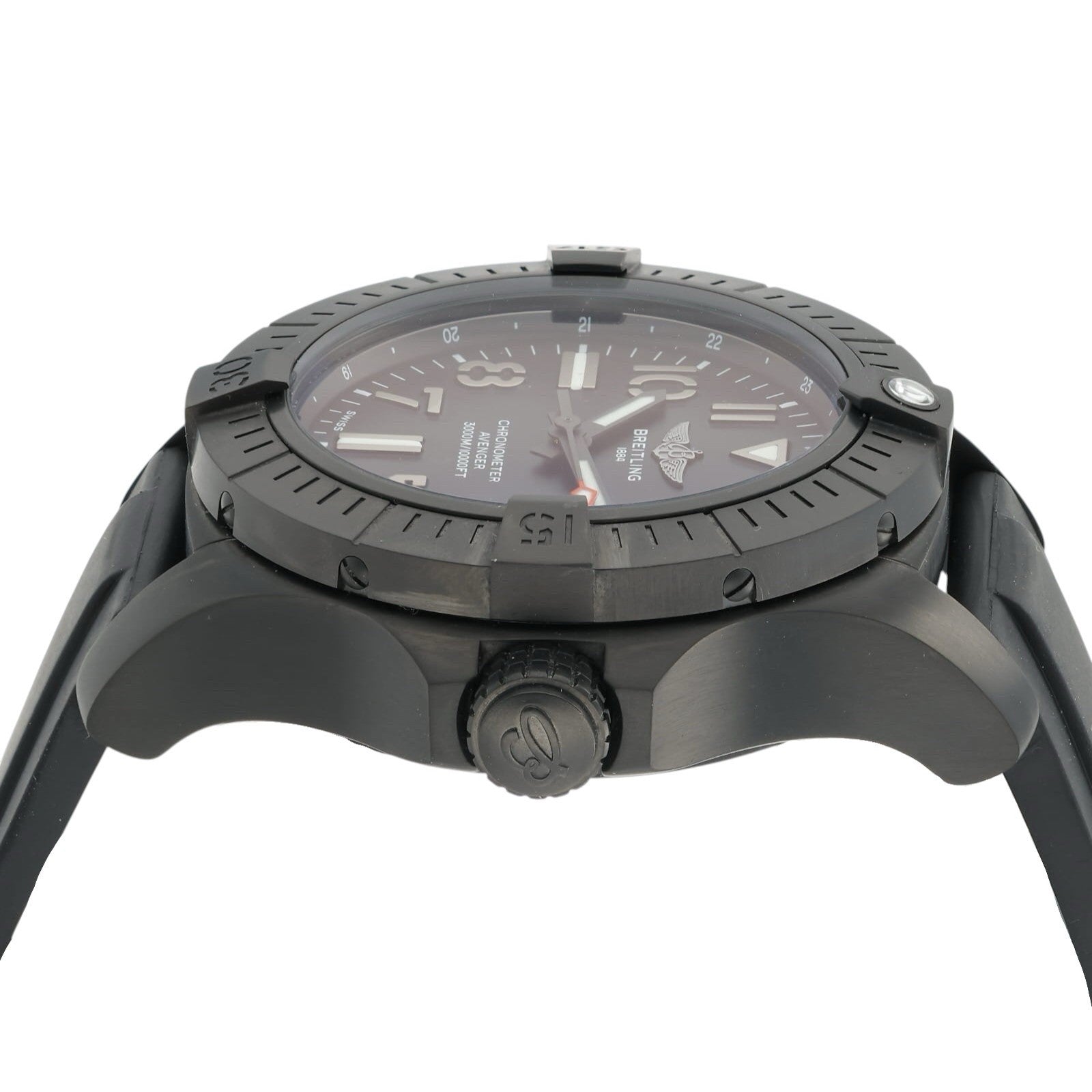 Breitling Avenger Black Dial Titanium 45mm Automatic Movement Mens Watch V17319