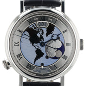Breguet Classique Hora Mundi Platinum Silver Dial 43mm Automatic Mens 5717PTU
