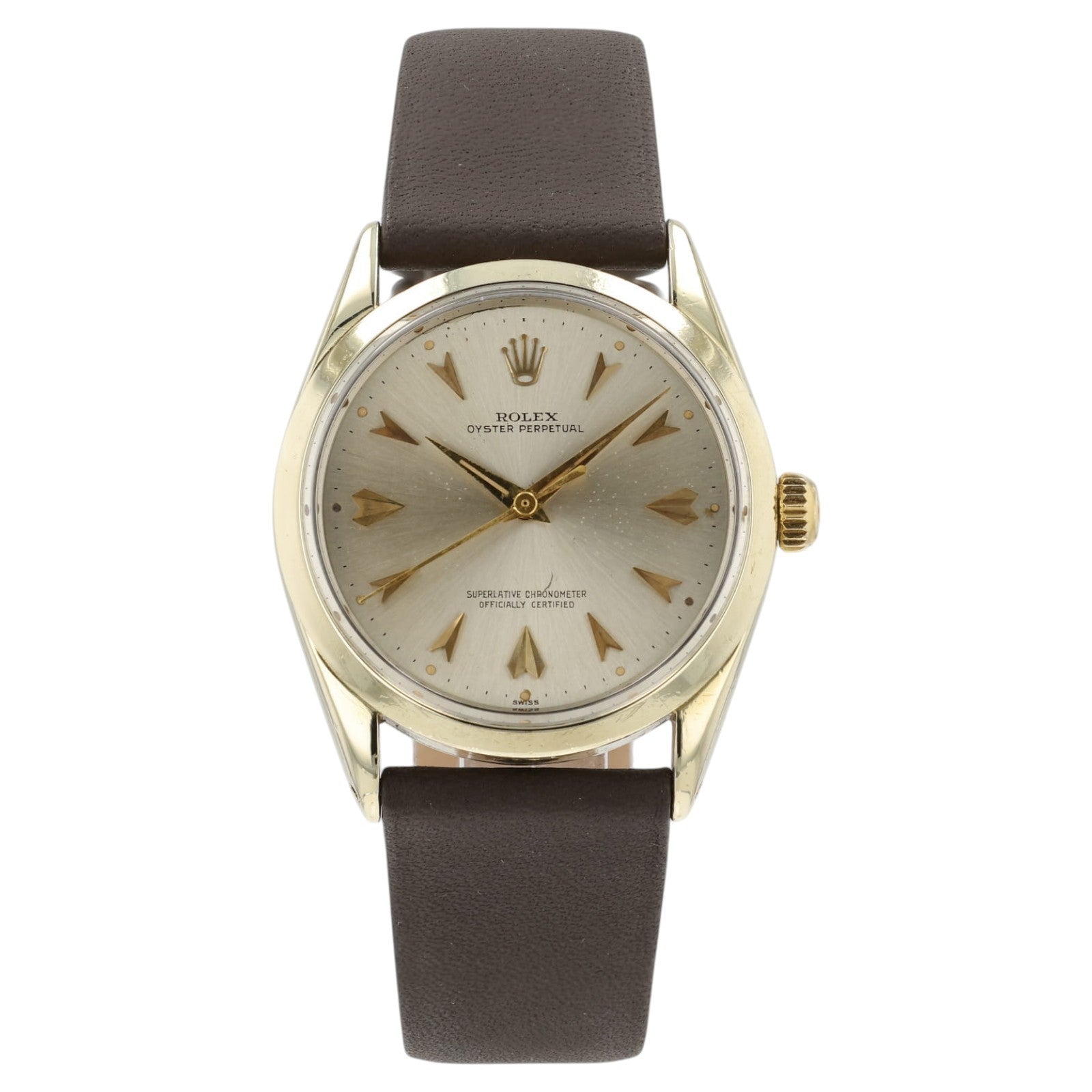 Rolex Oyster Perpetual Silver Dial Steel and Gold 34mm Automatic Mens Watch 1024