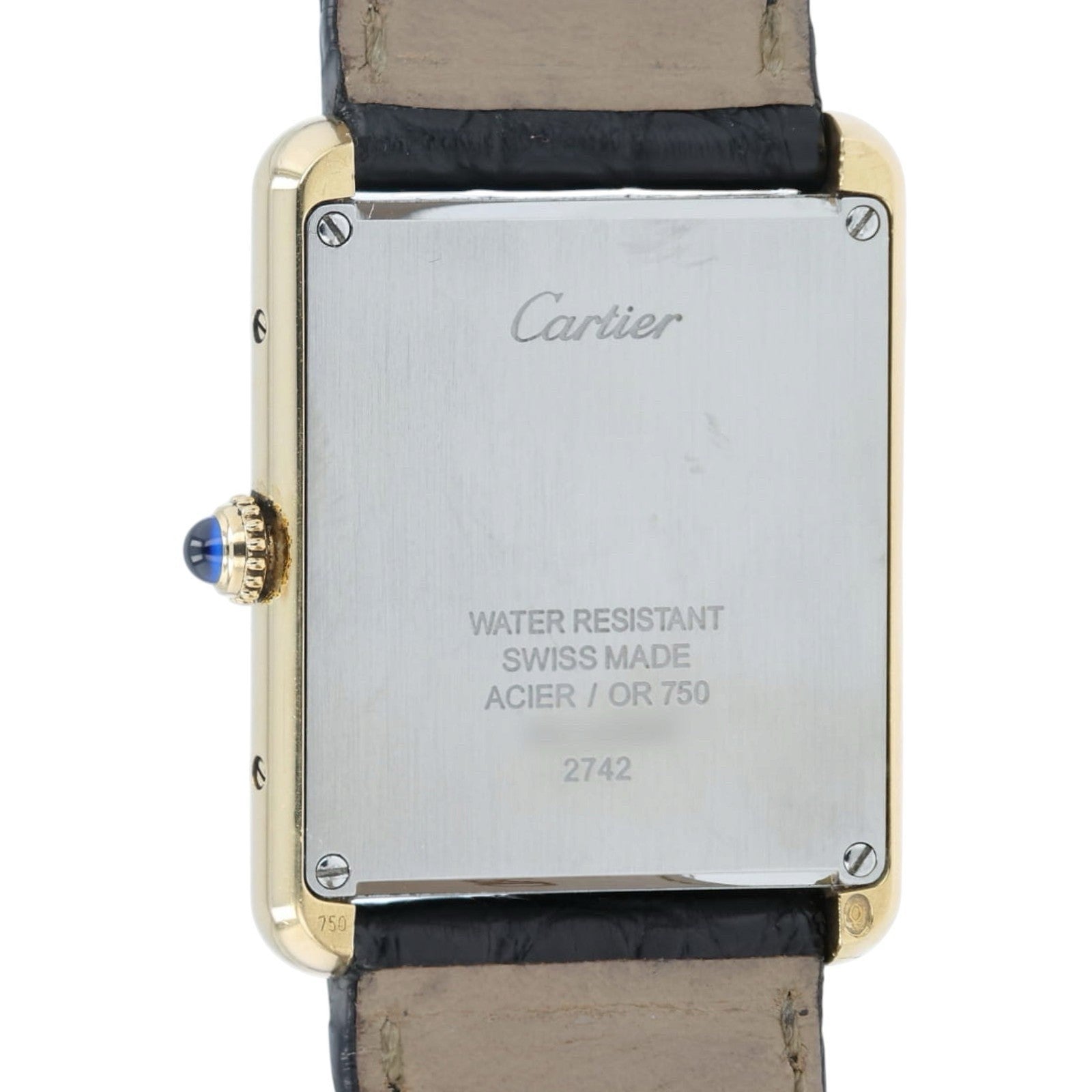 Cartier Tank Solo Silver Dial 18k Yellow Gold & Steel 34x27mm Quartz W1018855
