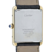 Cartier Tank Solo Silver Dial 18k Yellow Gold & Steel 34x27mm Quartz W1018855