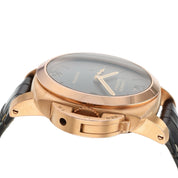 Panerai Luminor Marina 18k Rose Gold Brown Dial 42mm Automatic Mens PAM00393