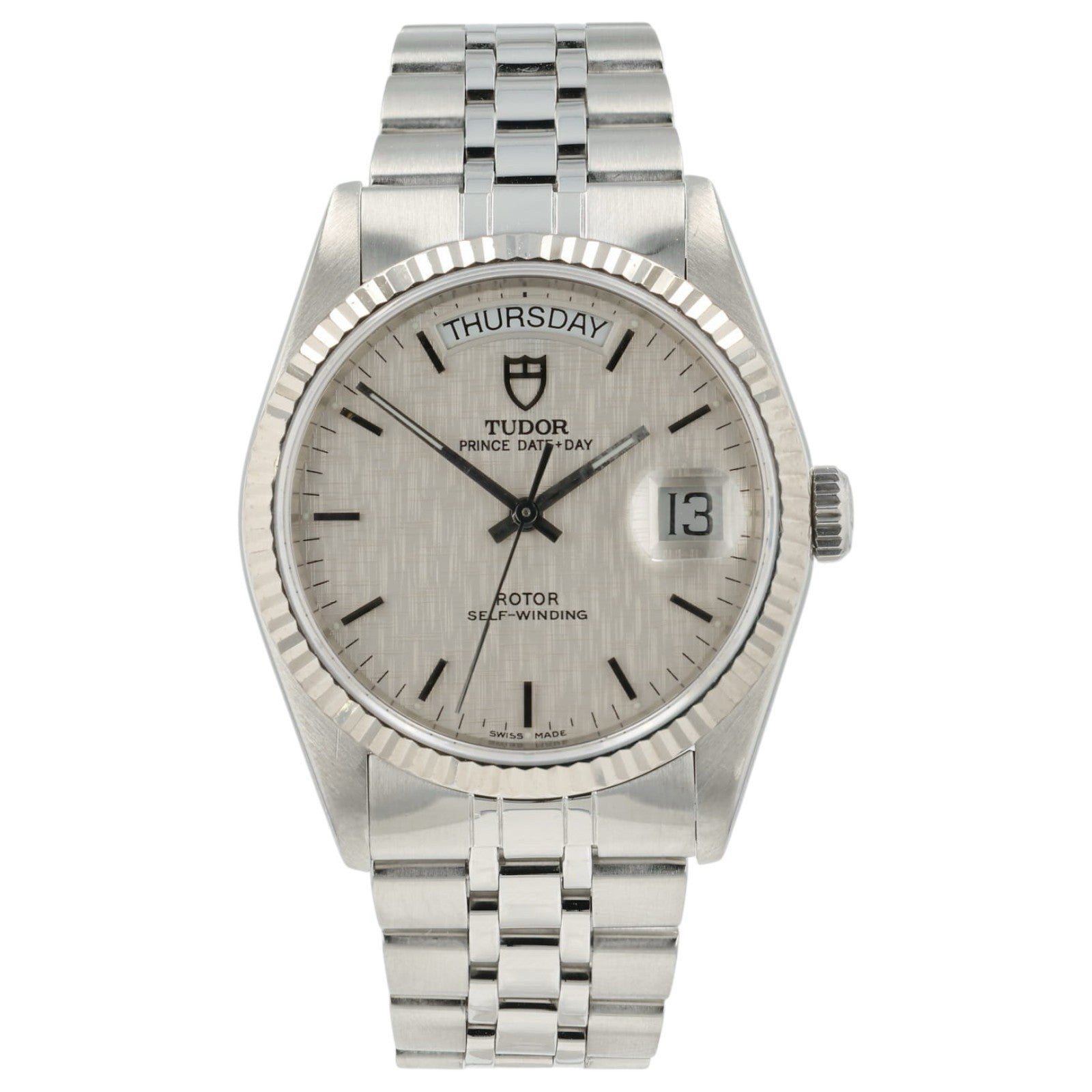 Tudor Prince Day-Date Silver Dial Stainless Steel 36mm Automatic Men’s 76214