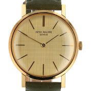 Patek Philippe Calatrava 18k Gold Champagne Linen Dial 33mm Manual Wind 2573