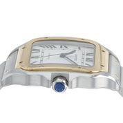 Cartier Santos Gold & Steel Silver Dial 39mm Automatic Men's Watch W2SA0006