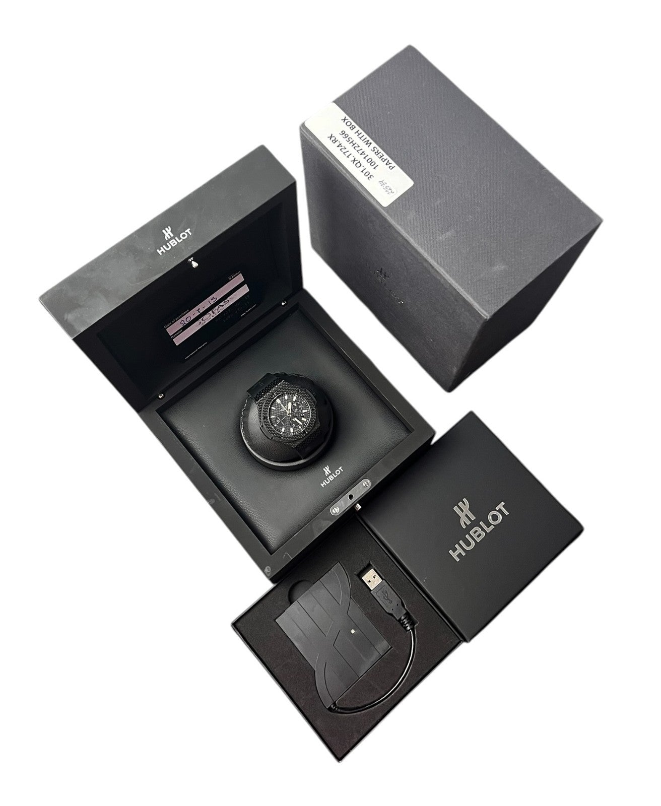 Hublot Big Bang Carbon Fiber Black Dial Automatic 44mm Mens Watch 301.QX.1724.RX