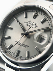 Rolex Datejust 36 Stainless Steel Silver Dial 36mm Automatic Men’s Watch 116200