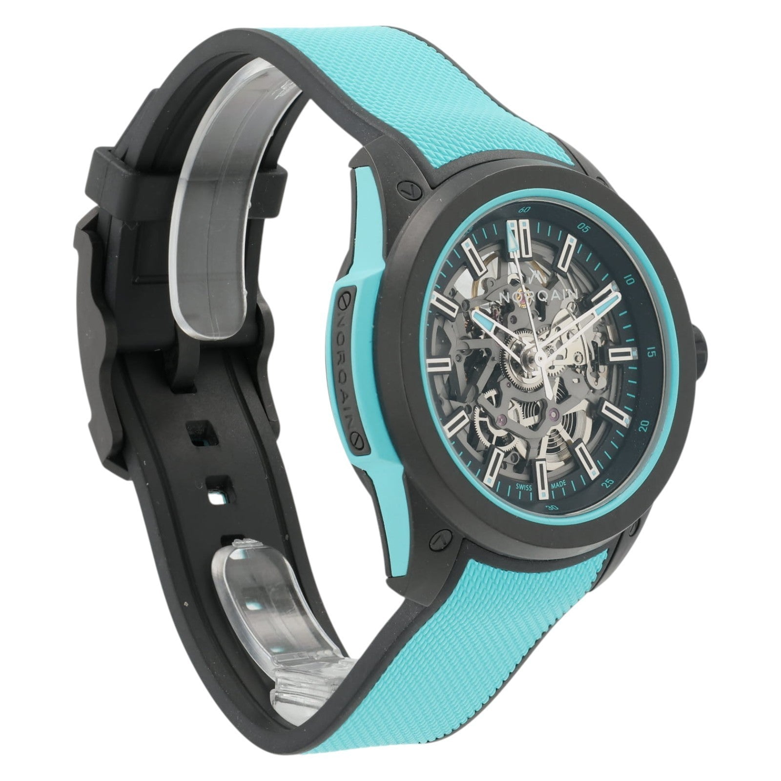 Norqain Wild One Blue Skeleton Dial Carbon 42mm Automatic Men's Watch NNQ3000