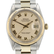 Rolex Datejust Cream Dial 18k Yellow gold & Steel 36mm Automatic Mens 16013