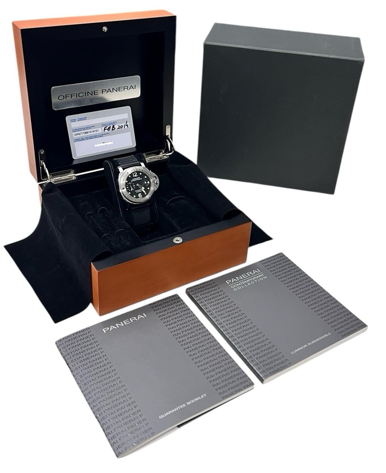 Panerai Luminor Submersible Steel Black Dial 44mm Automatic Mens Watch PAM00024