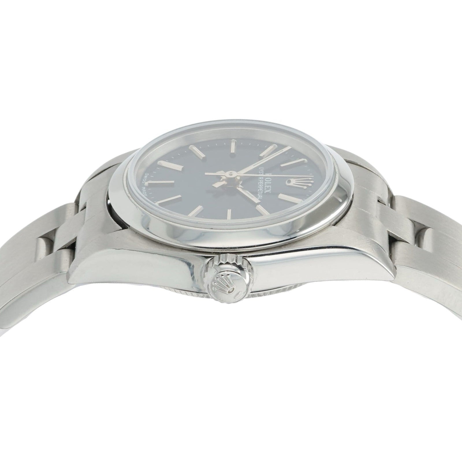 Rolex Ladies OP Blue Dial Stainless Steel 25mm Automatic Womens Watch 76080