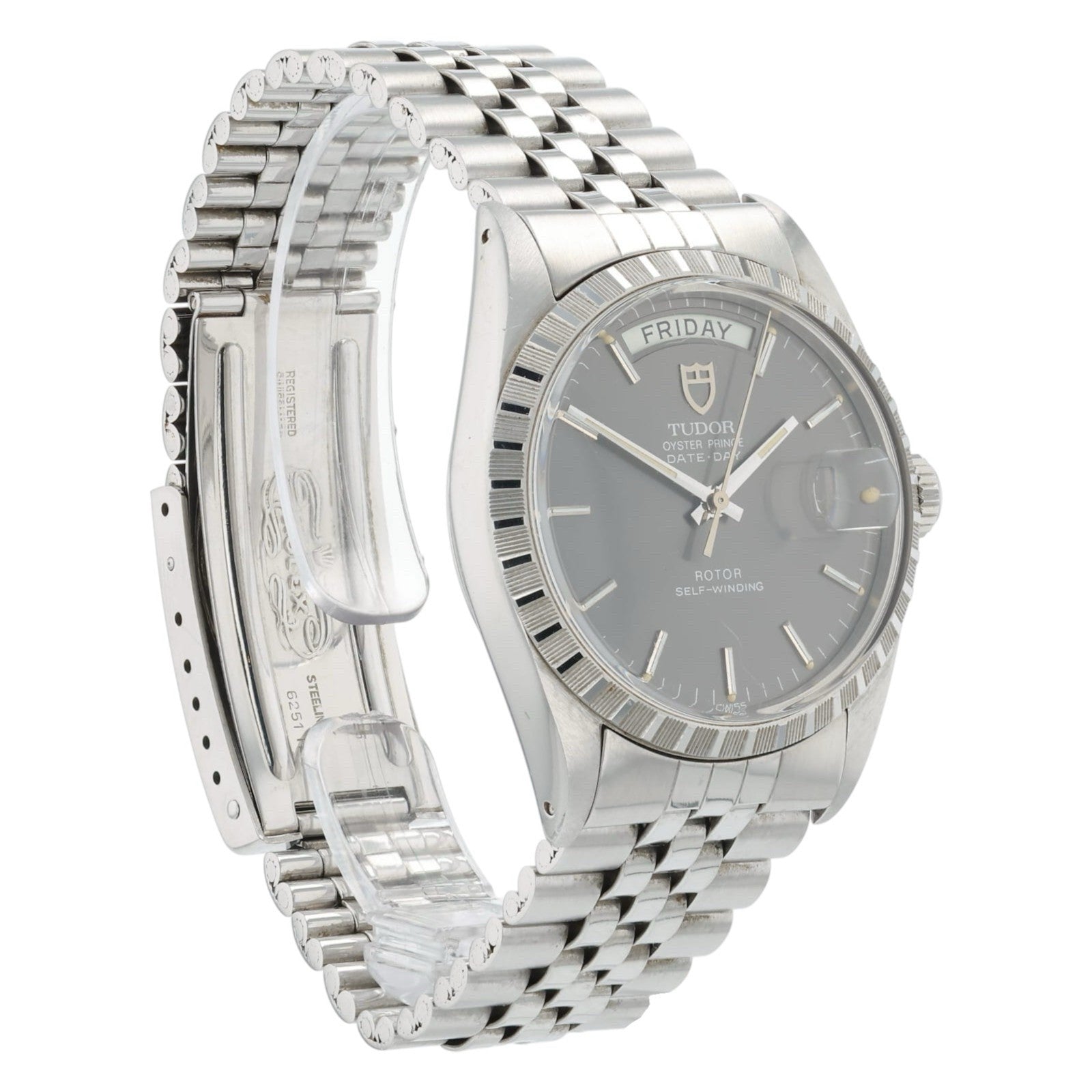 Tudor Prince Day Date Stainless Steel Gray Dial 36mm Automatic Mens Watch 94510