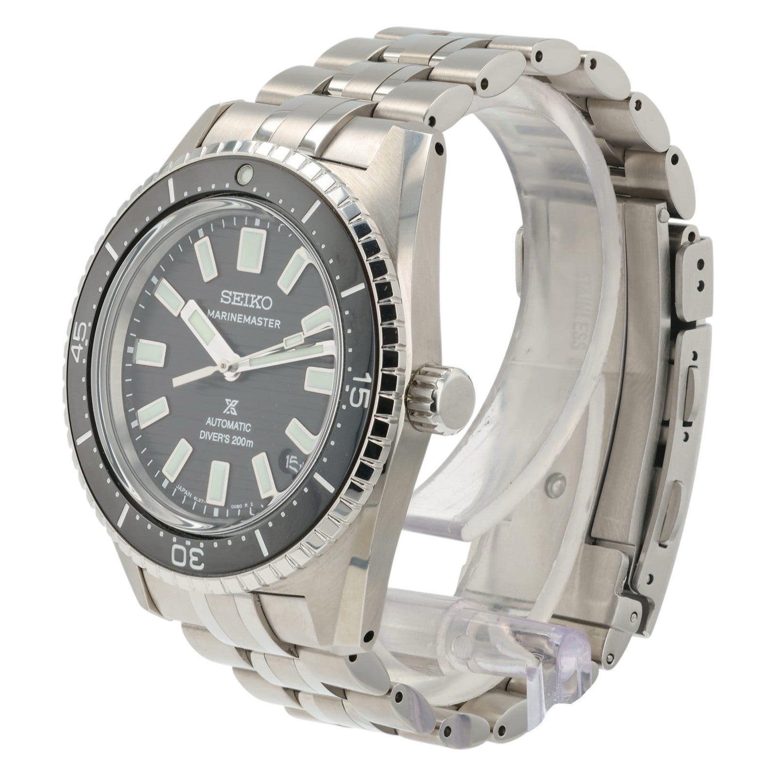Seiko Prospex Marinemaster Black Dial Steel 39.5mm Automatic Men’s Watch SJE101