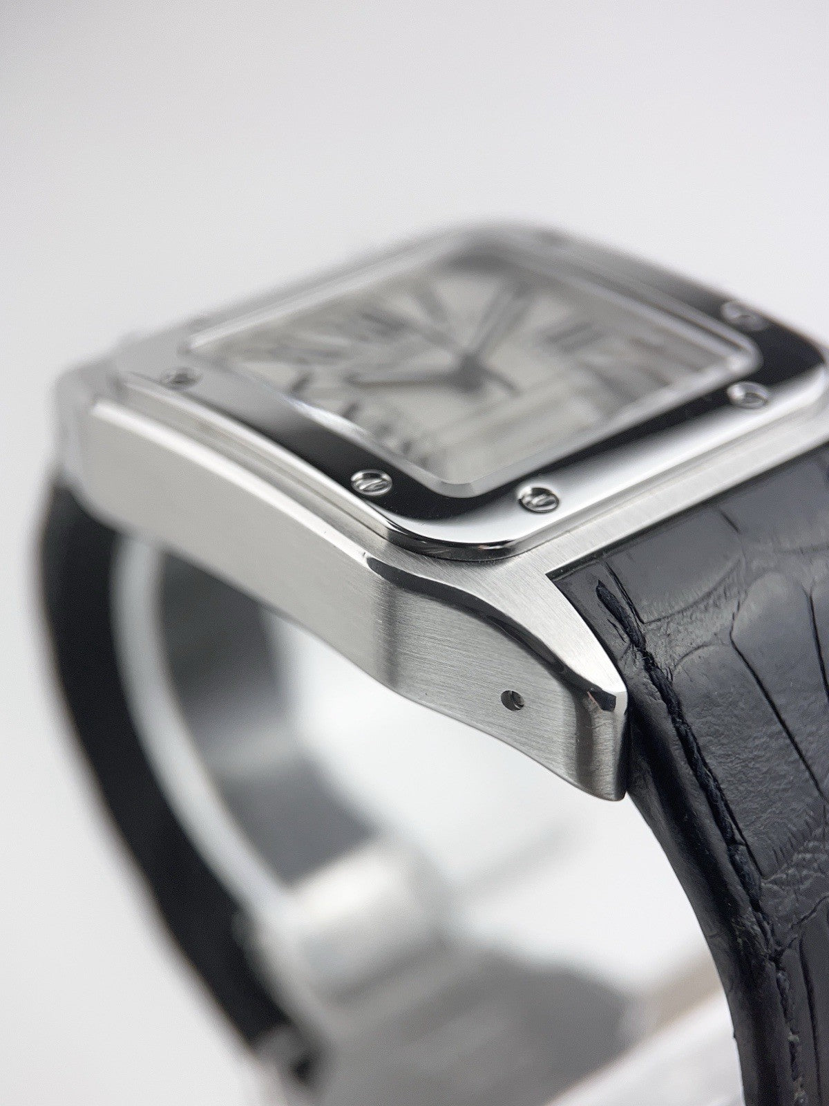 Cartier Santos 100 Stainless Steel Silver Dial 39mm Automatic Mens W20076X8