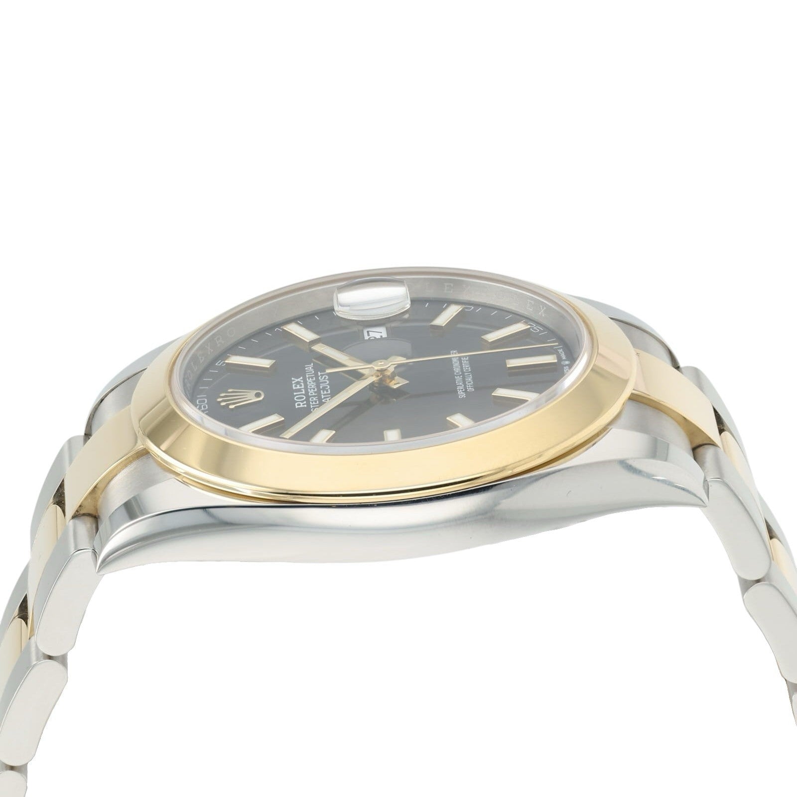 Rolex Datejust Two Tone Black Dial Gold & Steel 41mm Automatic Mens Watch 126303