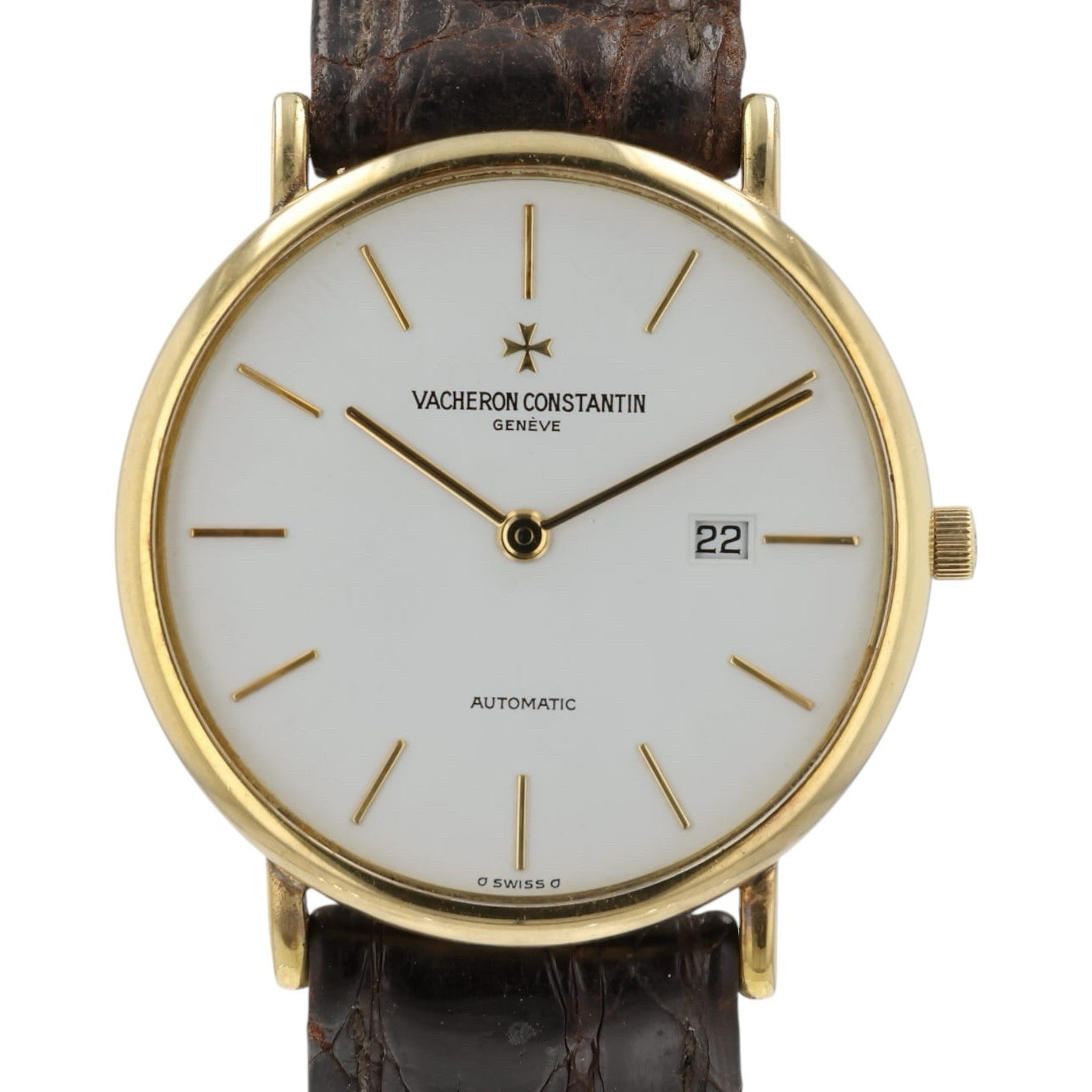 Vacheron Constantin White Dial 18k Yellow Gold 32mm Automatic Men’s Watch 48002