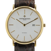Vacheron Constantin White Dial 18k Yellow Gold 32mm Automatic Men’s Watch 48002