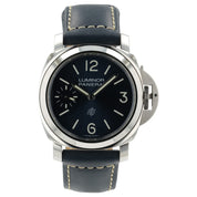Panerai Luminor Blue Dial Stainless Steel 44mm Manual Wind Mens Watch PAM1085