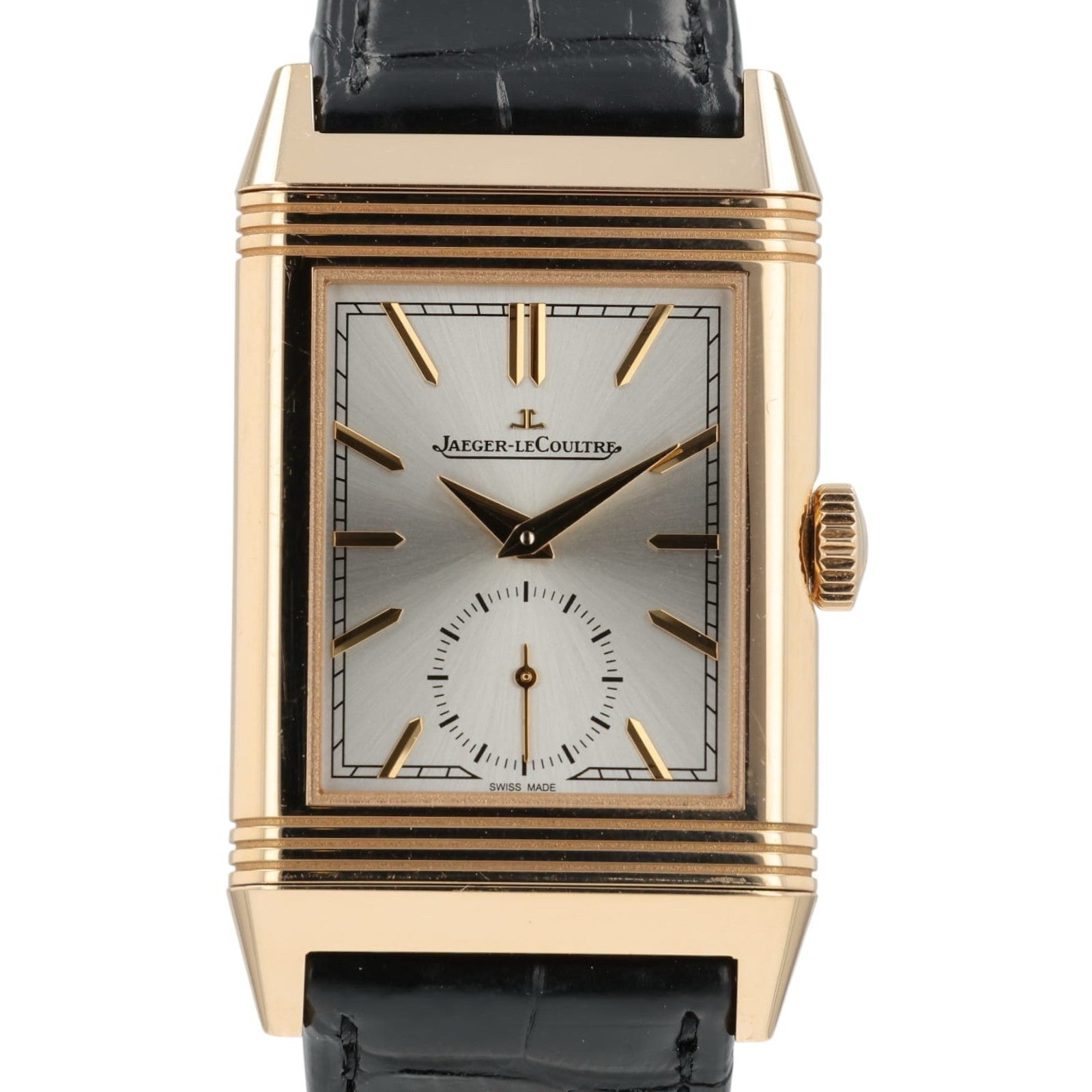 LeCoultre Reverso Tribute Silver Dial 18k Rose Gold Manual Men’s Watch Q7132521