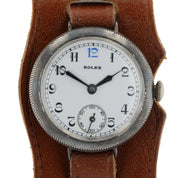 Rolex Trench Watch White Dial Silver Case 33mm Manual Wind Unisex Watch