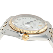 Rolex Datejust OysterQuartz Gold & Steel White Dial 36mm Quartz Mens Watch 17013