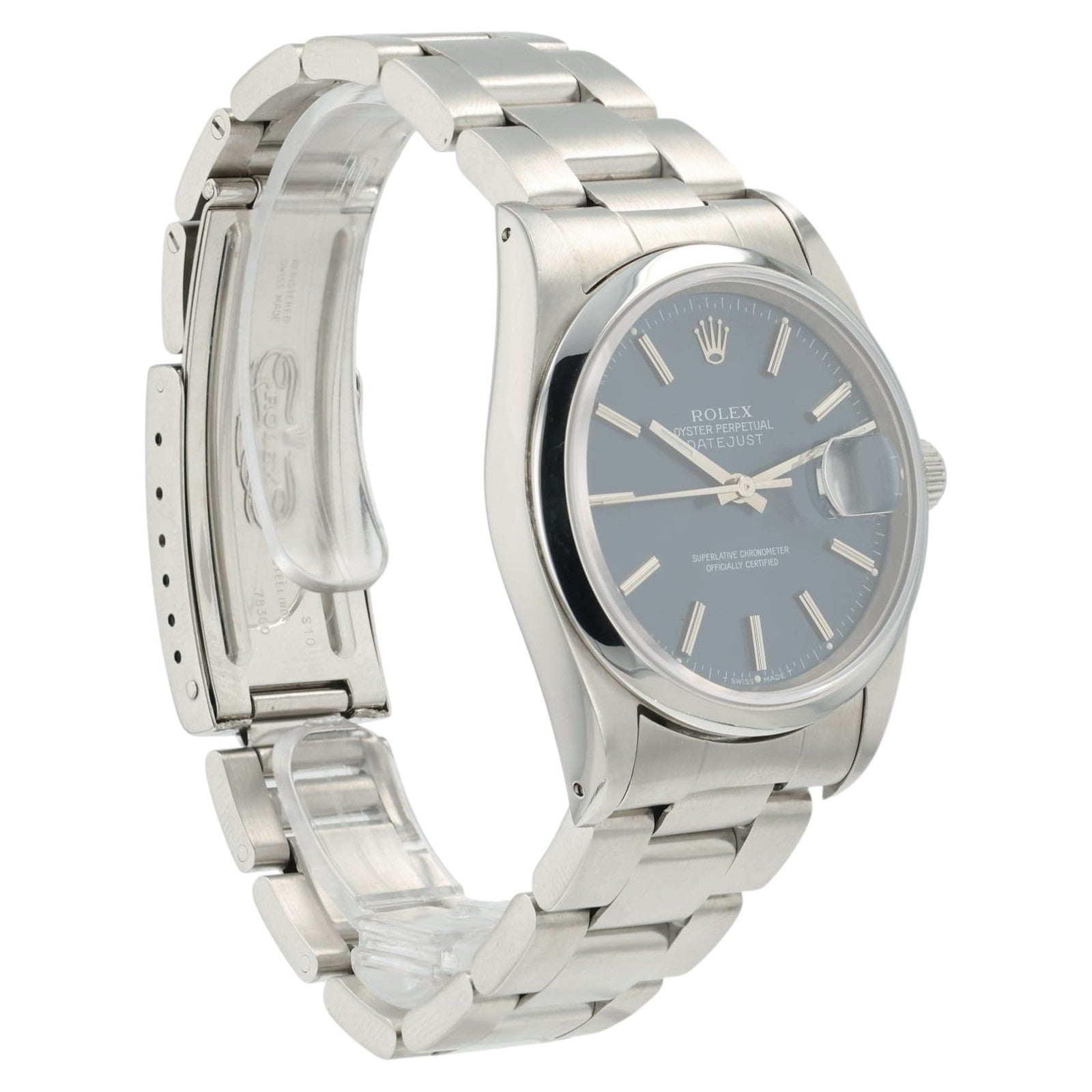 Rolex Datejust Blue Dial Stainless Steel 36mm Auto Men’s Watch 16200 - Box/Paper