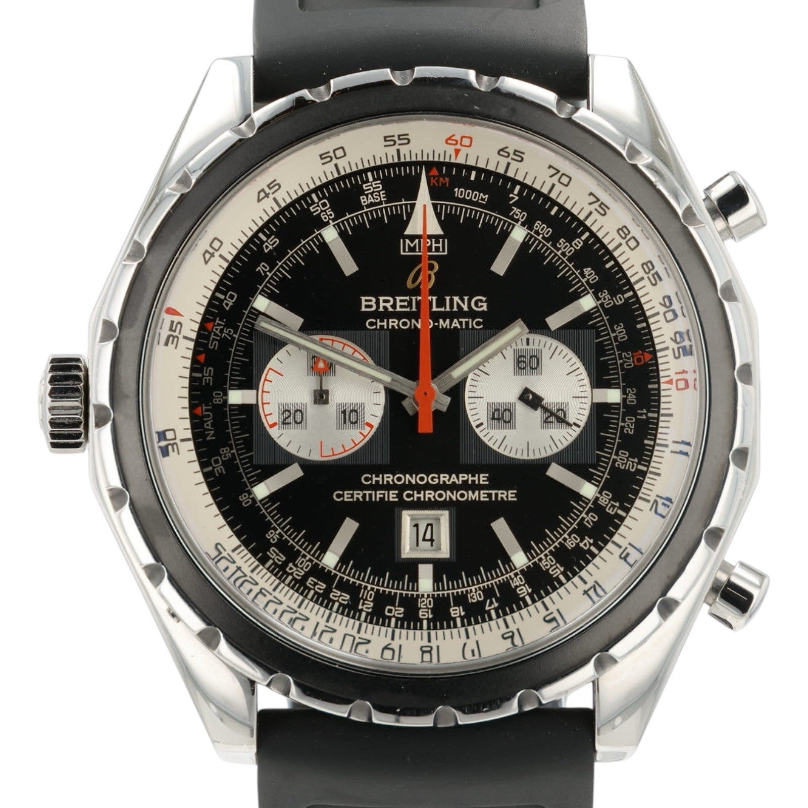 Breitling Chronomatic Silver Dial Stainless Steel 44mm Automatic Men’s A41360