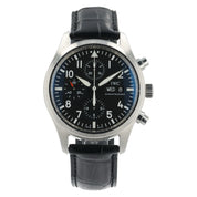 IWC Pilot Chronograph Stainless Steel Black Dial 42mm Automatic Mens IW371701