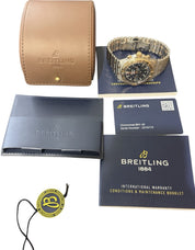 Breitling Chronomat Grey Dial Gold & Steel 42mm Automatic Men’s Watch UB0134