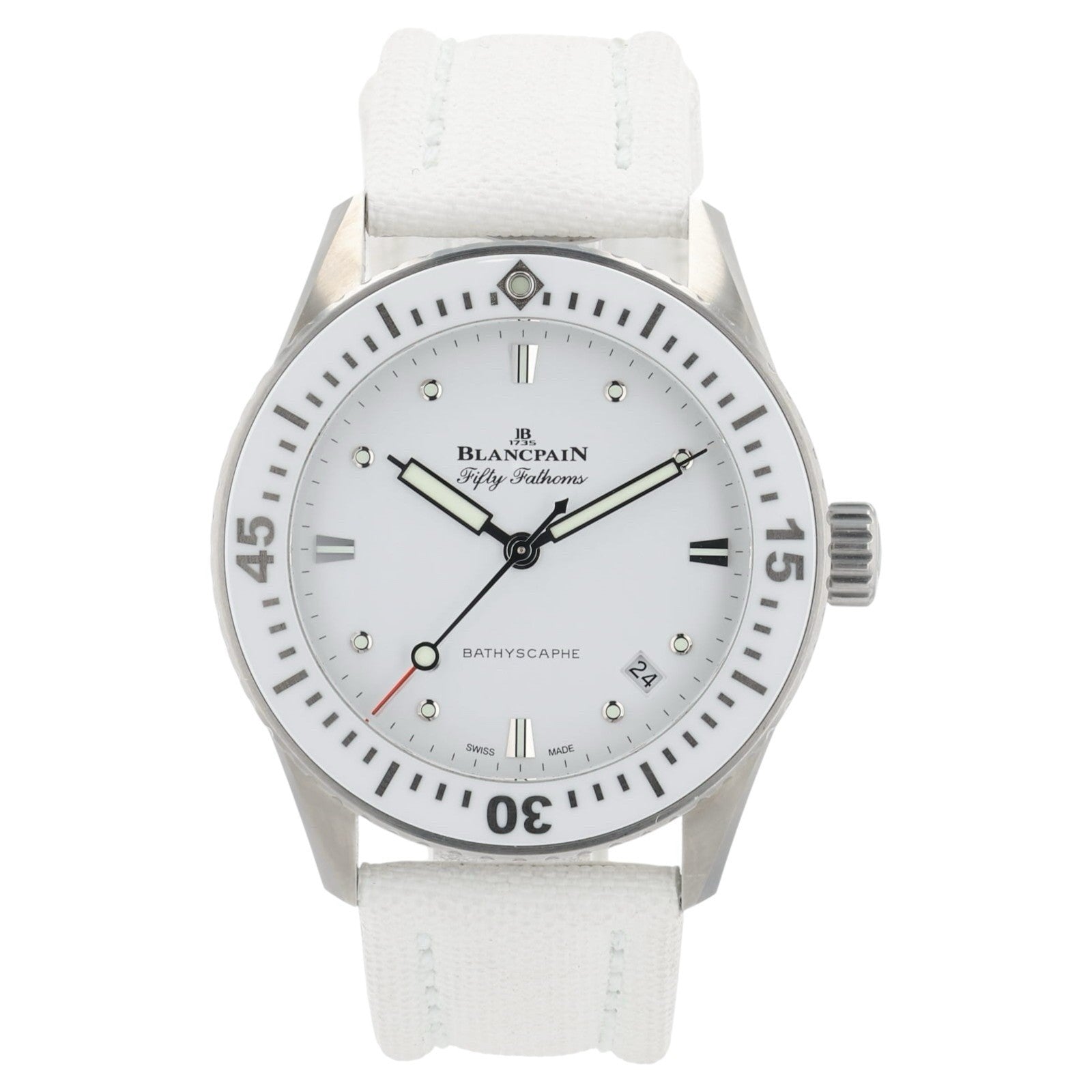 2026 NEW Blancpain Fifty Fathoms Steel White Dial 38mm Auto 5100 1127 W52A