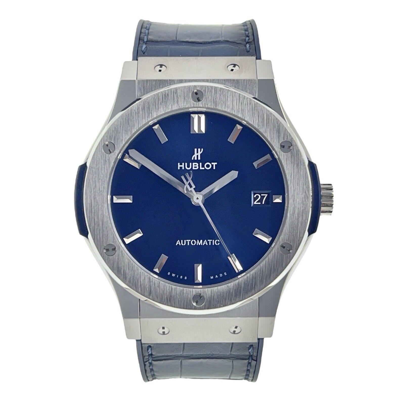 Hublot Classic Fusion Titanium Blue 45mm Automatic Men’s Watch 511.NX.7170.LR