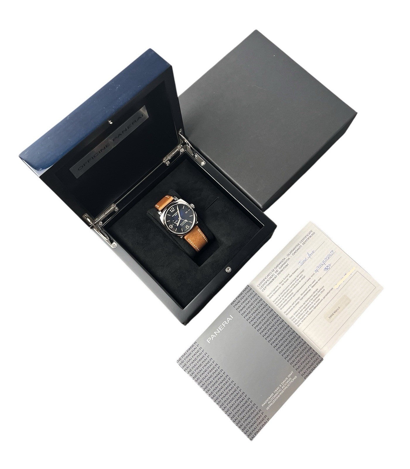 Panerai Radiomir GMT Blue Dial Stainless Steel 45mm Automatic Mens PAM00945