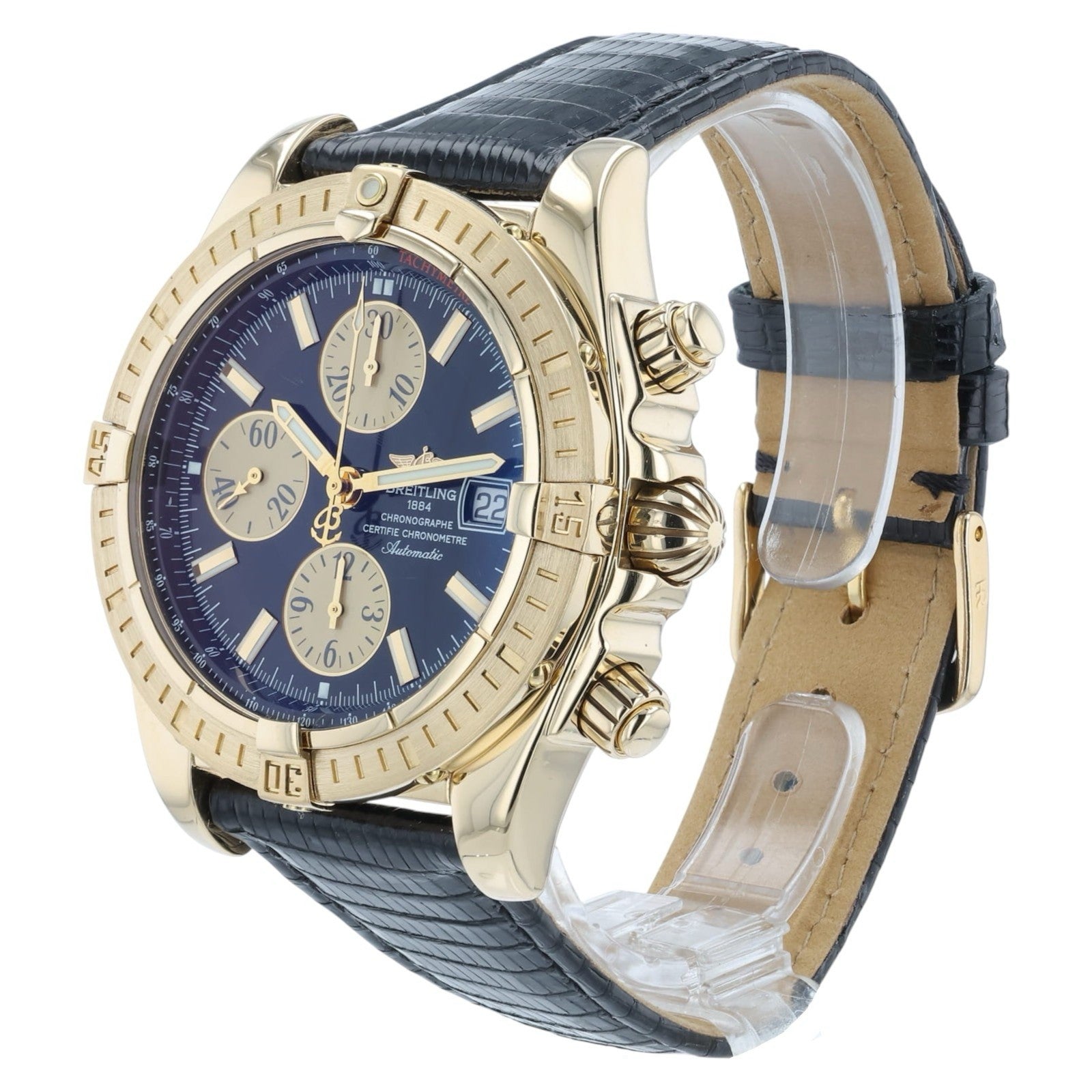 Breitling Chronomat 18k Gold Black Dial 44mm Automatic Men’s Watch K13356