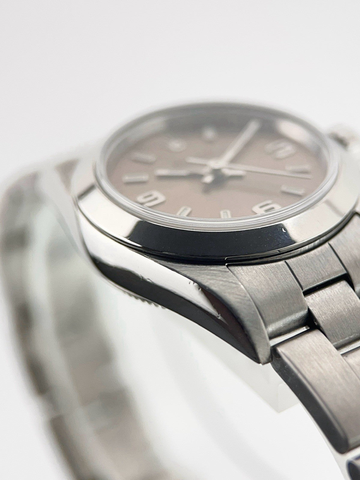 Rolex Oyster Perpetual Stainless Steel Salmon Dial 24mm Automatic Womens 76080