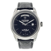 Tudor Day Date Stainless Steel Black Dial 40mm Automatic Men’s Watch 56000