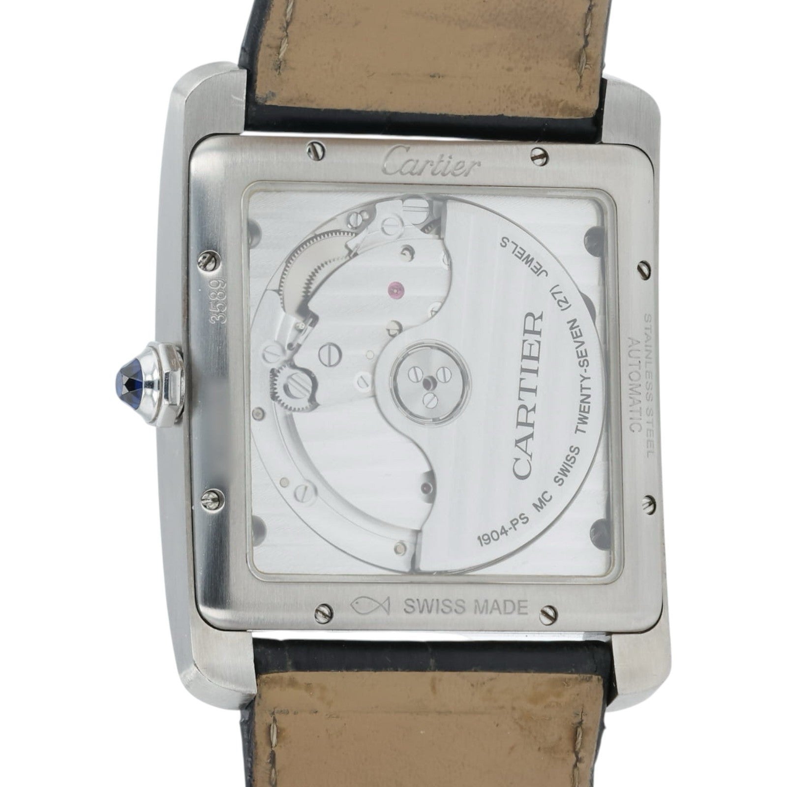 Cartier Tank MC Large Model 34mm Silver Dial Automatic Steel W5330003 3589