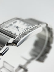 Cartier Tank Francaise Stainless Steel Automatic Watch W51002Q3 Diamonds