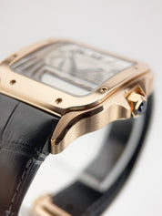 Cartier Santos 18k Rose Gold Silver Dial 43.3mm Automatic Men’s Watch WGSA0017